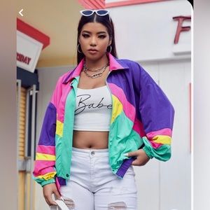 Vintage Color Block Jacket